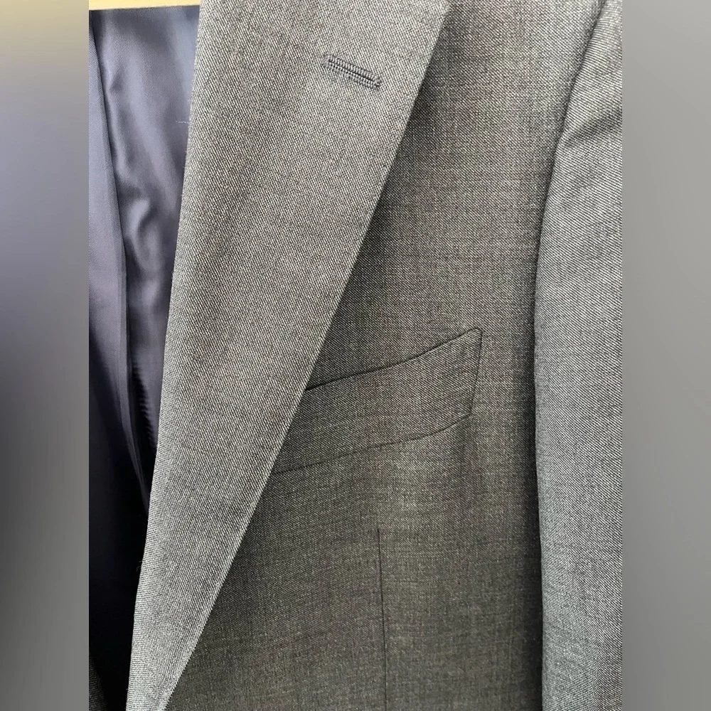 Suitsupply Men Wool Suit Jacket Grey Slate S110 Formal Business Work Size 38